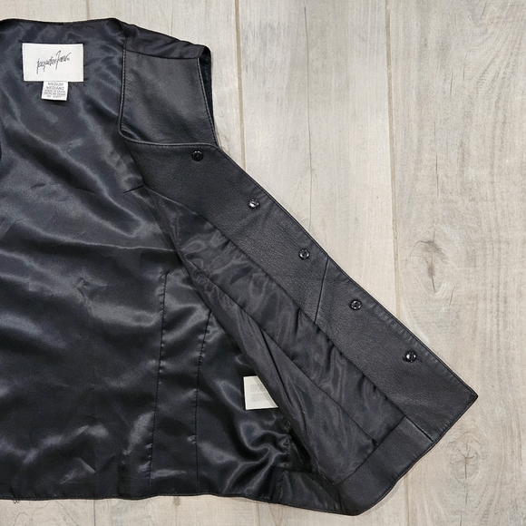 Jacqueline Ferrar Black Genuine Leather Vest - Picture 6 of 6